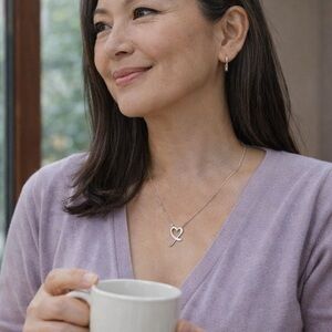 Authentic Tiffany & Co Paloma Picasso Loving Heart Necklace Sterling Silver 925